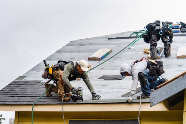 Professional Roofing technician working in Montague, MA